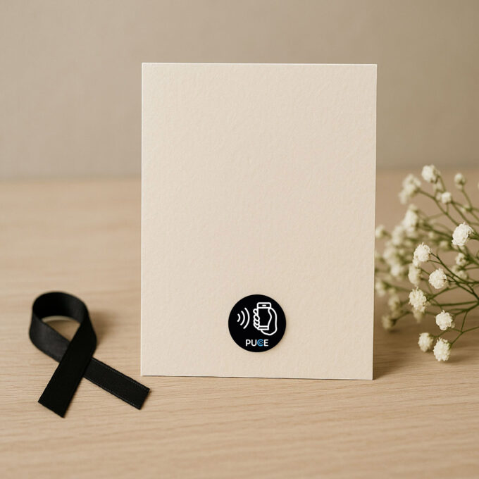 Puce NFC spéciale Hommage ou Condoléances